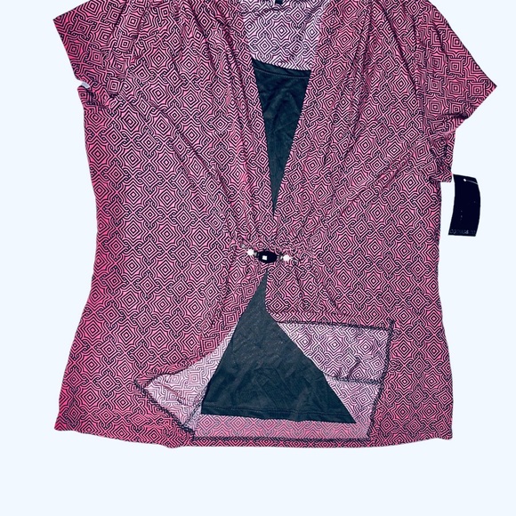 Cosmo Co Knit Stretchy Shirt Sz L - Picture 4 of 6